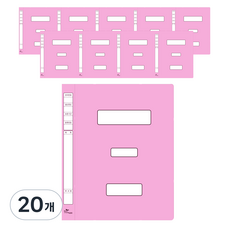 에코청운 대용량 PP 정부파일, 핑크, 20개