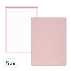 데얼스 도큐먼트 파일홀더 A4 + 노트패드 A4, 피치, 5세트