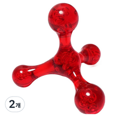BM Design 涼感4球刮痧按摩器, 2個, 紅色