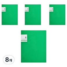 에코청운 플러스 클리어화일 5매 A5, 초록, 8개