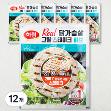 하림 Real 닭가슴살 그릴스테이크 허브, 100g, 12개