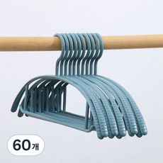 앞날창창 어깨뽕방지 논슬립 바지걸이 옷걸이, 블루, 60개
