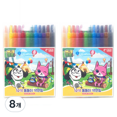 TiTi 動物露營旋轉色鉛筆, 12色, 8個