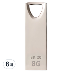 액센 SK20 USB 2.0, 8GB, 6개 8GB, 6개