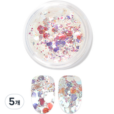 Jello Jello 自體發光亮片指甲亮片, GL039 極光, 5個