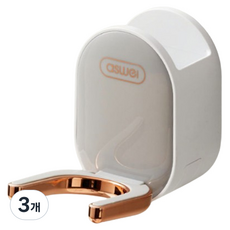 居家女王 免打孔理線吹風機支架, 3個, 灰色