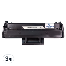 토너피아 삼성 MLT-D101S SCX-3400f 3400 SCX-3405f 3405 ML-2164 ML-2168 ML-2168w 호환 잉크, 검정, 3개