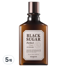 SKINFOOD 黑糖2X男士完美化妝水, 180ml, 5個