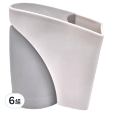 FANCY LIFE 磁吸牙刷杯架 45x30x30 一組, 灰白色, 6組