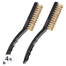코멧 홈 손잡이가 편한 철 브러쉬, 블랙, 4개