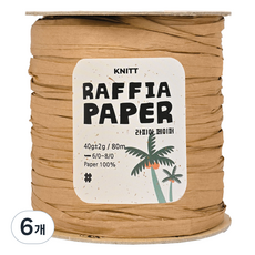 Knitt 拉菲草紙編織線 40g, 6個, 4 藤編
