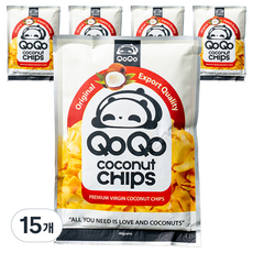 QOQO 椰子脆片, 40g, 15個