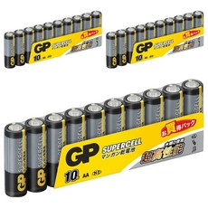 GP Batteries 超霸 3號超級碳鋅電池 1.5V, 10顆, 3組