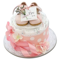 Baby Bakery 蛋糕造型尿布禮盒組, 鞋子(粉色)