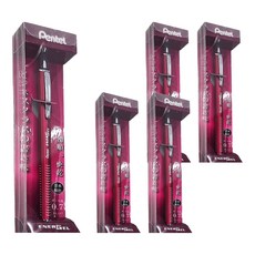 Pentel 飛龍文具 ENERGEL 金屬急速鋼珠筆黑芯 0.7mm, 紅桿, 5支