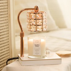 에인디 루시드 캔들워머 +소이캔들 280g 세트, 가든파티, 로즈골드화이트