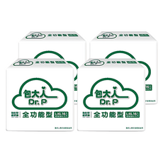 Dr.P 包大人 成人紙尿褲 全功能型 16片 4包 立體防漏 適用腰圍40-55吋, L~XL