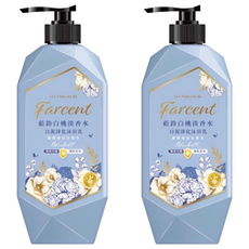Farcent 花仙子 藍鈴白桃香水白泥淨化沐浴乳, 1kg, 2瓶