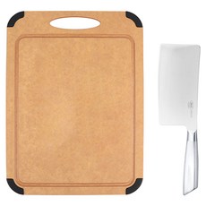 ZEUS Kitchenware 切菜板+全不鏽鋼餐具套裝, 1組, 切菜板+斧頭切肉刀