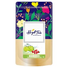 High Tea 伂橙 水果草本茶 蔓越莓蘋果茶 Set 20, 德國進口, 無加糖, 無咖啡因, 2g, 20包, 1袋