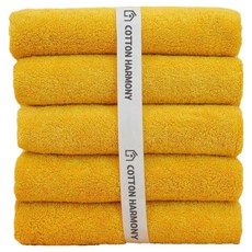 40支精梳棉高級飯店毛巾 200g, 金黃色, 5條