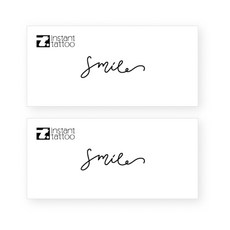 instant tattoo 文字造型紋身貼紙, 2入, 單色