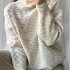 더시럽 여성용 스테딕 하이넥 스웨터