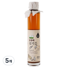 칠갑농산 통참깨 참기름, 5개, 200ml