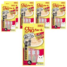 INABA CIAO 啾嚕 14g*4本 綠茶消臭成分配合, 綜合營養配方 雞肉, 56g, 6袋