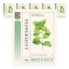녹차원 페퍼민트 허브차, 800mg, 20개입, 6개