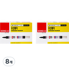 DONG-A 圓頭油性麥克筆 12入, 黑色, 8個