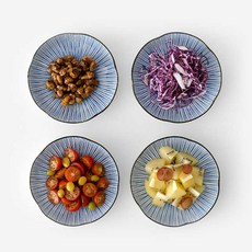 NICOTT 花十草分食盤, 混合顏色, 1套, 分食盤 4入