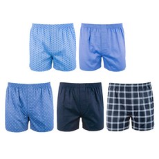 BASE ALPHA ESSENTIALS 男款棉質寬鬆四角褲5件組
