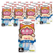 챠오츄르 고양이 짜먹는 간식 구강건강케어 4p, 가다랑어, 32g, 12개