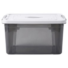 Apnalchangchang 塑膠收納箱 收納整理箱, 透明 + 黑色, 1個