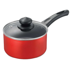 珍珠金屬15cm紅色琺瑯燉鍋(附玻璃蓋和密封蓋)Petit Cook HB-1366, 1入