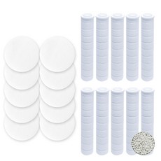 FILTER KLASS Atoje蓮蓬頭適用除氯除鏽濾芯 10支+圓形濾芯 10片組, 1組