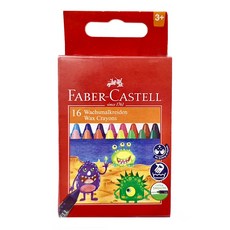 FABER-CASTELL 輝柏 #120050 大眼星球無毒蠟筆, 16色, 1組