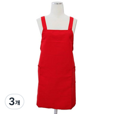 普通圍裙, 紅色, 3個