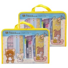 리락쿠마 실속만점문구세트, 혼합색상, 2개