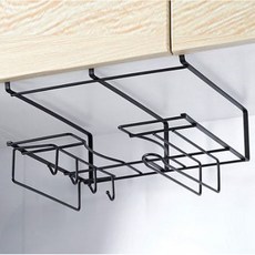 IYES 懸掛式多功能廚房收納掛勾 IY-KH24, 黑色的, 1個