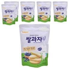 ibobomi 嬰兒米餅 - 藍莓味, 6個月以上適用, 韓國產原料, 高溫蒸熟非油炸, 30g, 6包