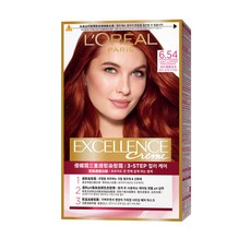 로레알파리 엑셀랑스 크림 염색제, 654호라이트코퍼마호가니, 1개