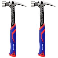 워크프로 자석 원피스 클로 해머 못 고정 망치 450g WP241013, 2개