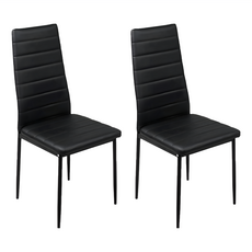 E-home Mano 曼諾經典高背餐椅 HTU010C-blk, 黑色, 2個