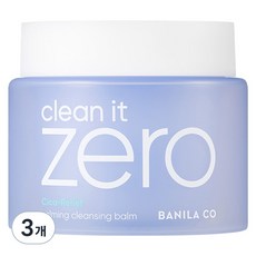 BANILA CO 芭妮蘭 Clean it ZERO零感肌瞬淨卸妝霜 積雪草舒緩款, 3罐, 180ml