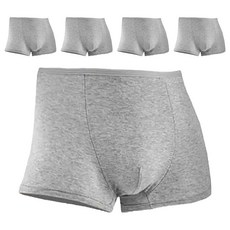一次性免洗內褲 Set 5件組 四角, 獨立包裝 已滅菌 彈力貼合 男用, XL, 灰色