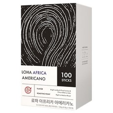 韓國 LOHA 非洲美式原豆即溶咖啡, 1盒, 100條, 900mg