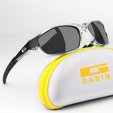 가빈 스타일호른 랩어라운드 스포츠 편광 선글라스 G108, C 4 투명 + 블랙 렌즈(선글라스), 1개