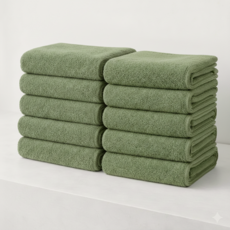 하비티 건조가 빠른 데일리 수건 150g 30수 면사, 그린, 10개